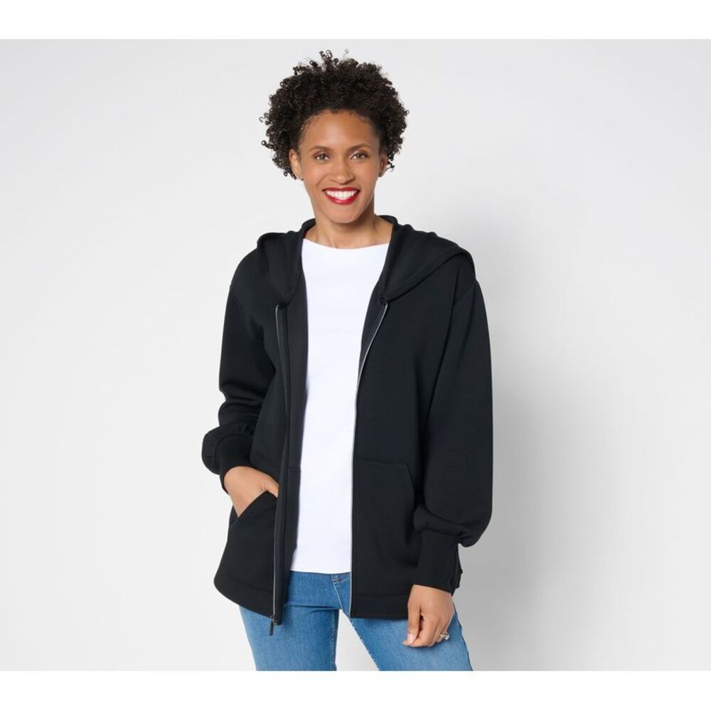Martha Stewart Women's Jacket Sz XS Signature Comfort Zip Front w Black A696139